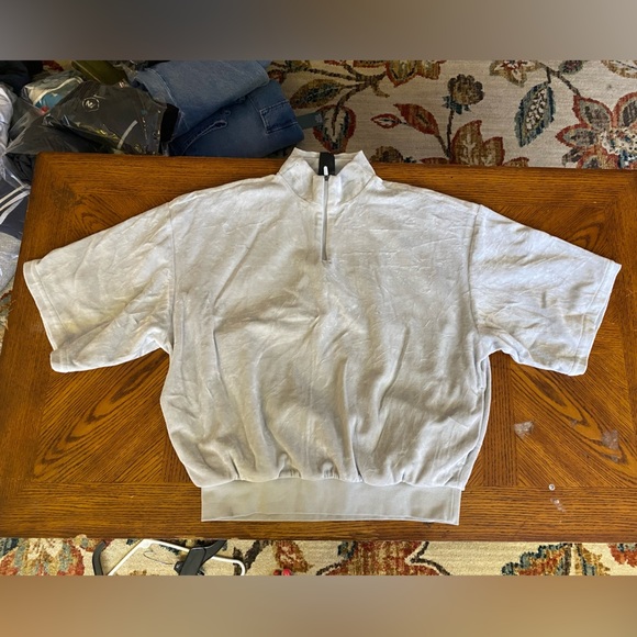 Adidas Women's Gray Velour Sweatshirt - Picture 8 of 8